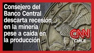 Consejero del Banco Central descarta recesión en la minería pese a caída en la producción