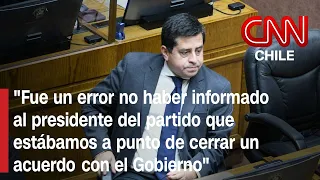 Senador Araya reconoce "error" en no informarle a Raúl Soto sobre el acuerdo con el Gobierno