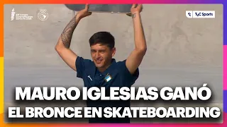 MAURO IGLESIAS WINS BRONZE MEDAL in Skateboarding at the South American Games.