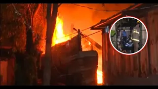 Fire reduces home to rubble and damages another near the Ministry of Labor