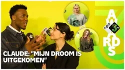 Mandy samen met Claude, Sef en Roxy op de groene loper bij de 3FM Awards | NPO 3FM
