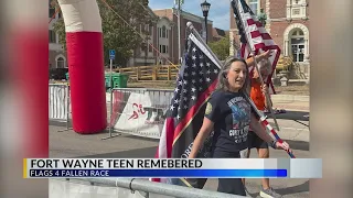 Fort Wayne teen’s memory honored at Flags 4 Fallen race