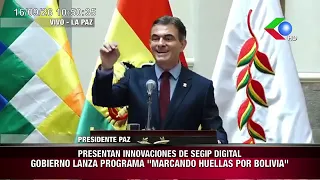 Government launches "Leaving our mark for Bolivia" program, presents SEGIP digital innovations
