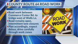 Route 64 road work starting, will affect 2-miles of road