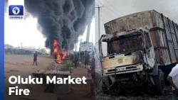 Eight Injured As Fire Destroys Properties At Oluku Market In Benin City