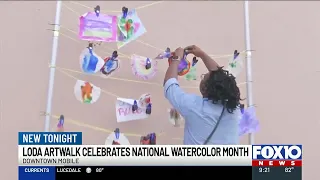 LODA ArtWalk returns to downtown Mobile to celebrate National Watercolor Month
