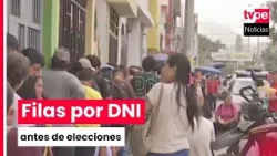 Largas filas en Reniec por DNI previo a elecciones: ciudadanos corren contra el tiempo