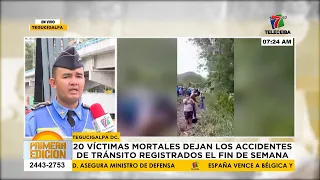20 víctimas mortales dejan accidentes de tránsito registrados el fin de semana en Honduras