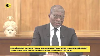 President Patrice TALON on his relationship with the former president: TALON's perspective on Bon...