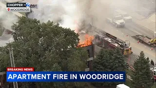Firefighters battle apartment fire in Woodridge