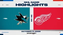 NHL Highlights | Sharks vs. Red Wings - October 17, 2026