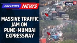Massive Traffic Jam Stretching For Several Kilometers On Pune-Mumbai Expressway Near Lonavala | N18