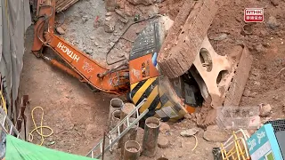 何文田一個地盤挖泥機翻側導致一死一傷
