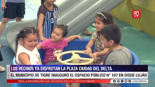 Inauguration of the Ciudad del Delta Plaza in Dique Luján