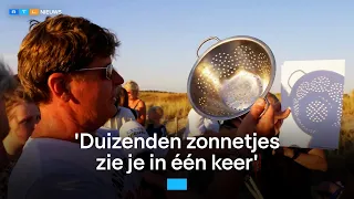 Vergiet, eclipsbril en een speciale lens: zo keken jullie naar de zonsverduistering | RTL Nieuws
