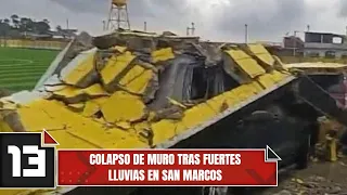 Wall collapses following heavy rains in San Marcos