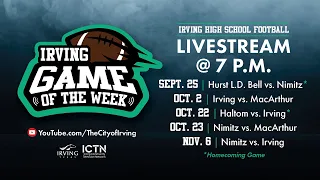 🏈 ICTN's High School Football Game of the Week Returns This Fall!