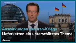 phoenix tagesgespräch mit Volker Treier zu den Auswirkungen des Iran-Kriegs am 13.03.26