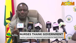 Nurses Thank Government: Coalition welcomes reinstatement and arrears by the Health Ministry - News