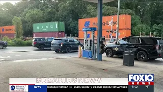 Pedestrian reportedly hit by train at Irvington-Bayou La Batre Highway