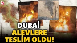 İran etkili vurdu: Dubai Havalimanı yakınındaki petrol tankeri saatlerdir yanıyor!