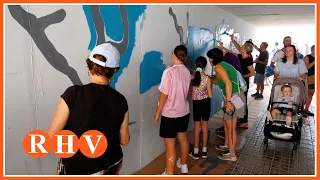 Els veïns de Sueca omplin de color el Túnel de la Canal