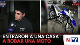 They broke into a house to steal a motorcycle