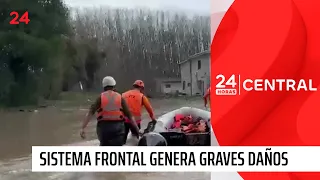 Frontal system causes severe damage in the south-central zone | 24 Horas TVN Chile