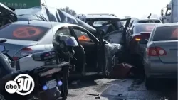 First responders' efforts in deadly multi-vehicle pileup on Highway 99 in Fresno