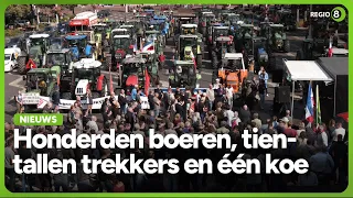 Honderden boeren bij provinciehuis Arnhem: ‘We hopen statenleden te beïnvloeden’