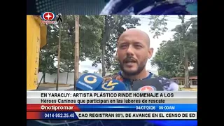 Yaracuy: Artist pays tribute to Canine Heroes participating in rescue efforts
