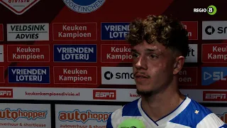 Bjorn van Zijl na De Graafschap - Jong AZ: "Ik moet iets scherper zijn en iets rustiger blijven'