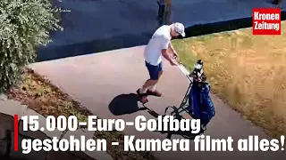 $15,000 golf bag stolen – Camera catches it all! | krone.tv NEWS