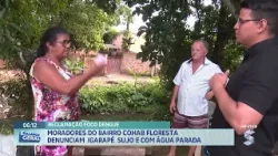Alerta de dengue: Moradores do Bairro Cohab Floresta denunciam igarapé sujo e com água parada