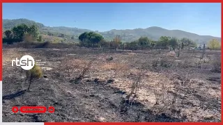Zjarri në Lalëz, çfarë lanë pas flakët. Vijon ndërhyrja dhe nga ajri