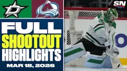 Dallas Stars at Colorado Avalanche | FULL Shootout Highlights - March 18, 2026