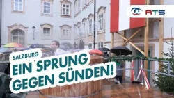 18 Gesellen beim traditionellen Metzgersprung in Salzburg