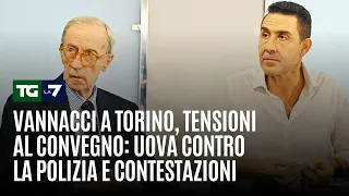 Vannacci in Turin, tensions at the conference: eggs thrown at police and protests