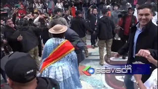 President Rodrigo Paz: Danced Morenada with the Plana Mayor Fraternity at the Parade