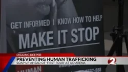 Learning about preventing human trafficking ahead of First Four [10p]