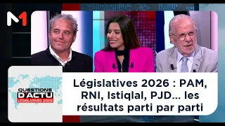 Législatives 2026 : PAM, RNI, Istiqlal, PJD… les résultats parti par parti