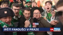Divocí irští fanoušci obklíčili reportéra CNN Prima NEWS. Polili ho pivem, přesto vstup zvládl