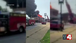 Fire breaks out at abandoned warehouse in North City