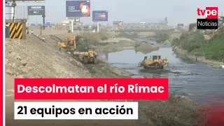El Niño Phenomenon: Rímac River desilting works carried out to prevent flooding in Callao