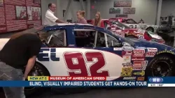 Blind and visually impaired students get hands-on tour of Museum of American Speed