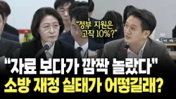 "자료 들여다보다가 제가 더 놀랐습니다" 충격적인 소방 재정 실태? / 2026년 국토위 국정감사 - 경기도