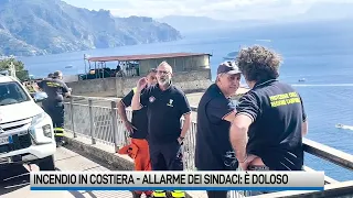 Incendi in Costiera, la rabbia dei sindaci: "Dolosi. Mai vista una cosa del genere"