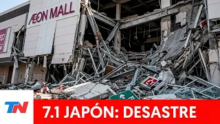 Shopping mall collapses after 7.1 magnitude earthquake in Japan