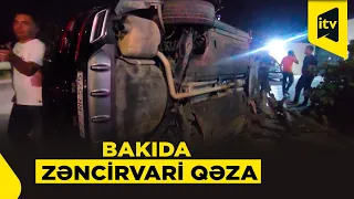 Bakıda zəncirvari qəza oldu: xəsarət alan var