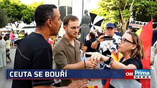 Dusno v Ceutě: Tohle je naše půda, tvrdil migrant a před kamerou Primy se hádal s místní ženou